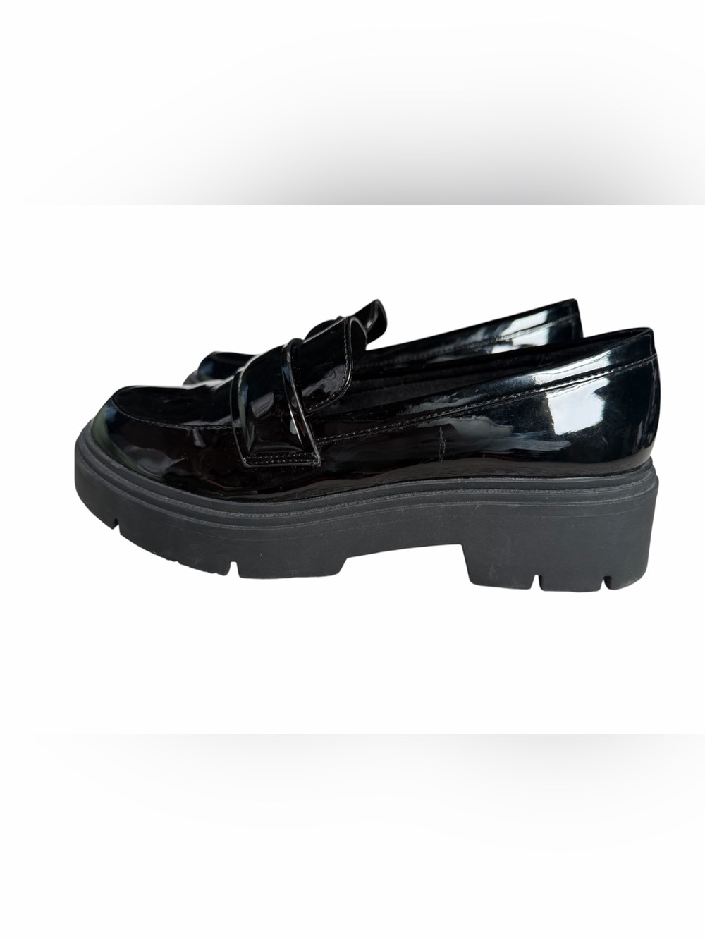 ALDO Mazey Black Synthetic Patent Women's Loafers & Oxfords Size 7 - Picture 3 of 7